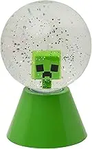Paladone Minecraft Creeper LED Glitter Ball, Officially Licensed Colour Changing LED Snow Globe for Kids and Teens, Gaming Merchandise, Compact Design, Green