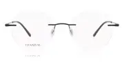 Round Rimless Titanium Men's Glasses Online Black Size 49 - Lenses Included - Private Health Rebate - Blue Light Block - SmartBuy Collection