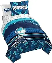 Fortnite Battle Bus 7 Piece Full Bed Set - Includes Reversible Comforter & Sheet Set Bedding - Super Soft Fade Resistant Microfiber (Official Fortnite Product)