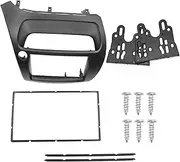 KIXURO European LHD Radio DVD Stereo Double Din CD Panel Dash Mounting Installation Trim Kit Face Frame Fascia, for Civic, 2005 On Car Radio Dashboard Panel