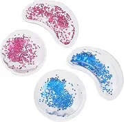 Hot Cold Therapy Eye 4pcs Eye Mask for Puffy Eyes Reusable Gel Ice Packs Eye Care Patches Sequins Swelling Relief