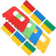 OFFIGAM Boys and Girls's Paint Brush Set 10pcs Plastic Drawing Scraper Kindergarten Art Supplies Reusable