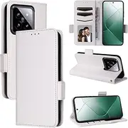 TiHen Compatible for Case Samsung Galaxy S20 FE 5G, PU Leather Magnetic Kickstand Wallet Phone Cover with Card Slots & 2X Temper Glass Screen Protector-White