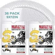 Patelai 9x12in Passport Holder with Thumb Notch PVC Plastic Cash Budget Envelopes,clear File Envelopes Bulk,holds up to 30 Sheets, for Office Travel Storage (36 Pack)