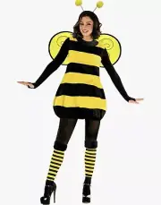 Morph Costumes Women’s Bumble Bee Costume Size Medium Queen Bee Halloween