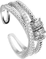 MUSISALY Chic Fidget Ring Compact Anxiety Ring for Unique Decorative Stress Jewelry Women for Daily Wear and Mood Regulation