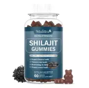 60pcs 2X Shilajit Gummies Mulitea Brand Natural Ultra Potent Myraid Mineral