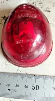 LUCAS - Vintage Marine Signal Lamp RED Incandescent - Tear Drop Design