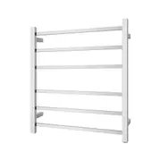 Stainless Steel Electric Heated Towel Rail Warmer Heater Rails Rack Wall Mounted Chrome 6 Bar