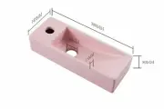 NEW Ultra Small tap hole on left or right WALL HUNG Art Basin Caravan tiny house