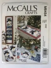 McCalls #6454 APPLIQUE SNOWMAN DECORATIONS Easy Sewing Pattern Uncut