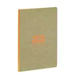 KRAFT AND ORANGE A5 NOTEBOOK: OUR A5 SIZE STANDARD PAPERBACK NOTEBOOK