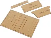 Respicefinem 4Pcs Acrylic Template Card Holder DIY Handmade Leather Pattern Drawing Mold Craft Ideal for Creating Unique Gifts and Handmade Leather Goods