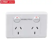 10 X Double Pole 10A Double Power Point GPO White for Caravans Motorhomes AS318