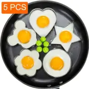 5 Style Fried Egg Pancake Shaper Stainless Steel Omelette Mold Cooking Tools.