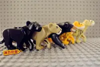在飛比找露天拍賣優惠-LEGO 樂高 叢林動物 黑熊 獅子 金錢豹 獵豹 黑豹 老