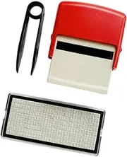 Perfeclan Slot Flip Back Ink Stamp Inking Stamp DIY Custom Stationary Detachable Compact Printing Stamp DIY Stamp Set for School Office, Red, 18mmx47mm
