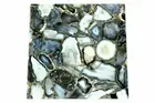 Handmade square Semi precious Natural black Agate stone coffee Only table top
