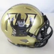Vanderbilt Commodores Custom Mini Helmet Gold helmet with Mascot Decals