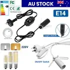 E14 LED Corn Bulb Salt Lamp Power Cord Cable 1.8m Dimmer Control ON OFF Switch