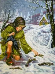"Hope" Printed Canvas or Threads Kit for Needlepoint Tapestry D480