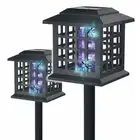 2pc 12cm Solar Mozzie Zapper Insect Killer Automatic Light Sensor Cordless Black