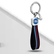 Rubber Strap Keychain Car Logo Key Chain Metal Key Ring Accessories for Ford