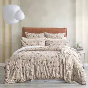 Renee Taylor Cavallo French Linen Printed Quilt cover set Bushland
