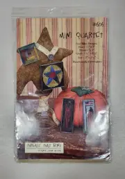 Threads That Bind Punch Needle Embroidery Pattern #606 Mini Quartet