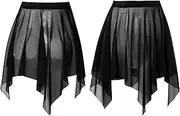 [iEFiEL] Kids Girls Irregular Latin Tango Dance Skirt Rumba Samba Stage Performance Miniskirt Lyrical Ballet Dancewear