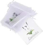 ERINGOGO 50pcs Sachet Bags Empty Breathable Mesh Drawstring Pouches for Dried Flowers Spices Aromatic Storage Light Purple Fabric Bags for Freshening Organizing