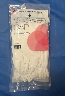 Sensations Premium Brand Siris 1 Ea Shower Cap White Eco Friendly PEVA