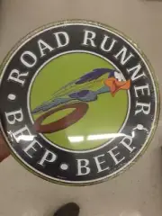 ROAD RUNNER BEEP BEEP METAL SIGN 12 BY 12 INCHES RAISED LETTERS
