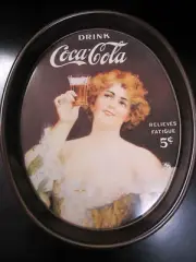Coca-Cola Tullahoma 75th Anniv Metal Tray Coke Dr Pepper Logo Sample