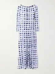 [Proenza Schouler White Label] Proenza Schouler White Label - Jen Printed Stretch-jersey Midi Dress - Blue - large large Blue