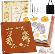 Aboofx Extra Large Wooden Flower Press Kit with Carrying Bag, 10 Layers 10" x 10" Flower Pressing Kit DIY Arts and Craft Kit for Kids and Adults, DIY Pressed Flower Plant Preservation Kit