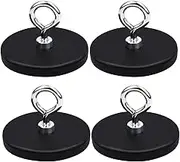 Magnetic Hooks Strong Large with M6 Hanging Ring Pack of 4 Neodymium Magnets with Hooks with Thread Diameter 43 x 6 mm Magnetic Hooks for Light Strips Vehicles Lamps