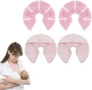 Hot/Cold Breast Gel Bead Ice Packs Breast Cooling/Heat Pads Relief for Breastfee