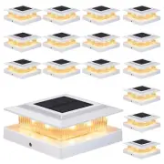 Post Cap Lights 16pack, 4x4 Deck Fence Post Solar Lights Outdoor with Warm Wh...