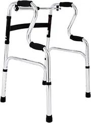 Walking Frame, Foldable Rollator Walker Fram, Disability Medical Aid Adjustable Height, Stick Standing Toilet Frame