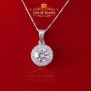 Beautiful White Fancy 925 Silver Pendant with Round Shape 4.00ct Cubic Zirconia