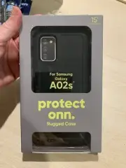 Protect Onn. Slim Rugged Case for Samsung Galaxy A02s Smartphones - New Black