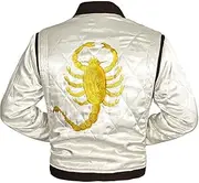 [M&A Hub] Drive Scorpion Ryan Gosling Ivory Satin Jacket