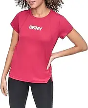 [DKNY] Women's Short Sleeve Logo Mesh Tech Tee