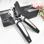 2025 New Premium Manual Can Opener, Handheld Smooth Edge Dual Handle, Black