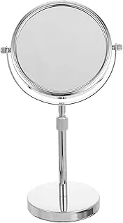 minkissy Elegant Round Desk Makeup Mirror Telescopic Magnifying Mirror Lights for Women's Home Vanity