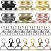 Swivel Clasp Hooks, 80Pcs Key Chain Clip Hooks, D Ring Clip 1 inch Multicolors