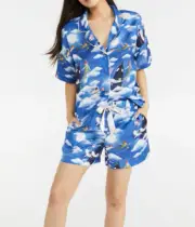 NEW PETER ALEXANDER DISNEY PETER PAN POLY SATIN TOP & SHORTS PJ SET XS RRP$119