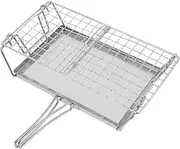 Portable Baking Rack Steel Construction Folding Camp Stove Toaster Easy to Clean for Outdoor Home Use