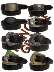 Men's Original Lizard/Iguana(Armadillo) BROWN Western Belt With Optional Buckle